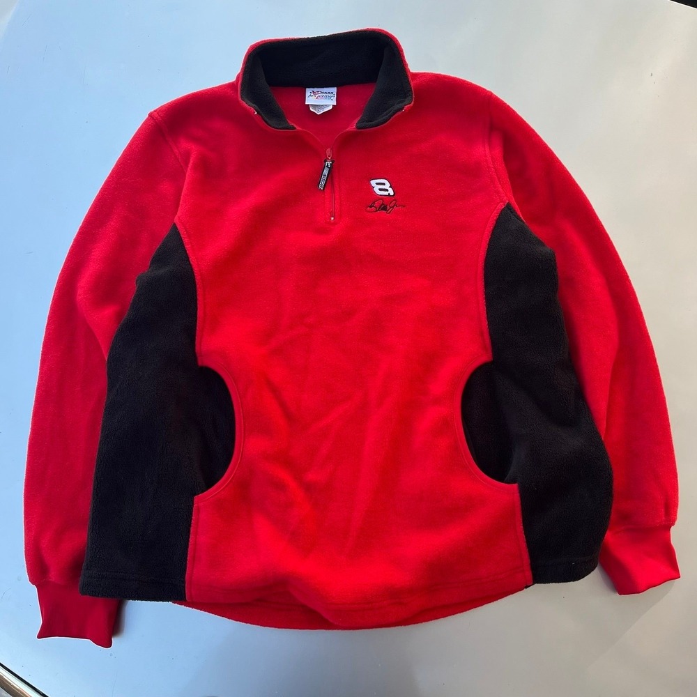Early 2000s Dale Earnhardt Chase Authentics women's Red and black Nascar fleece
